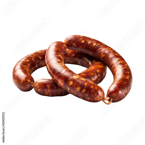 Chorizo sausages isolated die cut 