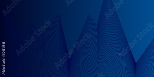 Abstract blue background with arrows and city elements representing growth and success