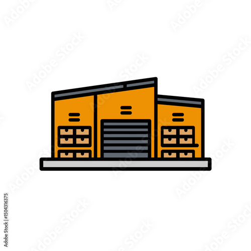 Storage buildings display facade during daytime exteriors cityscape