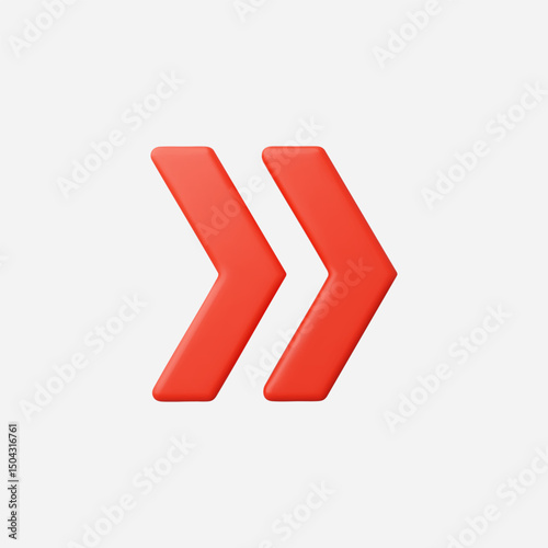 3d Realistic Fast Forward icon vector Illustration