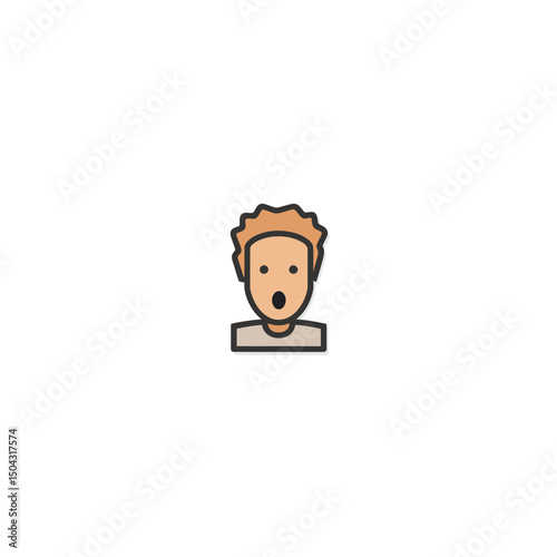 Surprised person reacts shocked on isolated white background