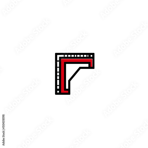Red framing square measures on white surface precisely