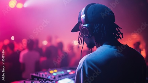 Captivating image of a DJ performing at a vibrant and energetic music festival