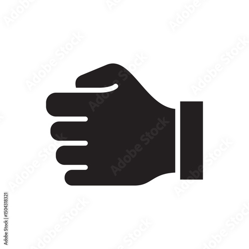 Gestures Of Human Hands, Clenched Fist, a Symbol of Protest and Resistance Icon In Trendy Design Vector Eps 10