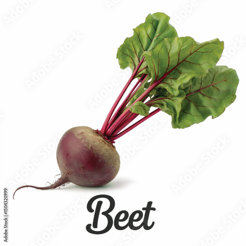 Realistic Beetroot Vector Illustration.