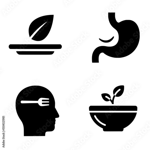 Mindful Eating: Presence, Gratitude & Body Awareness Icons