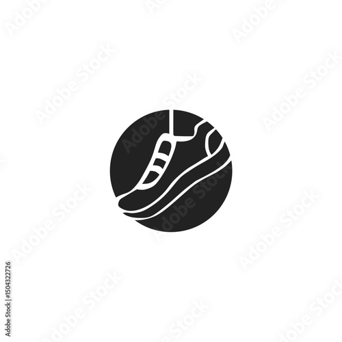 black shoe silhouette.shoe logo vector