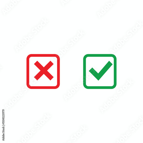 Free Download Checkmark and cross mark buttons - GFXLoad