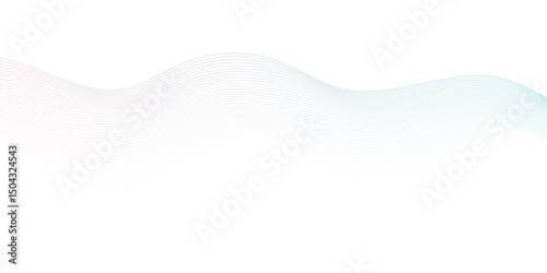 Dynamic minimal smoke sound line. Abstract glowing white blend line smooth flow soundwave curve energy gradient vector futuristic digital outline line science design.	