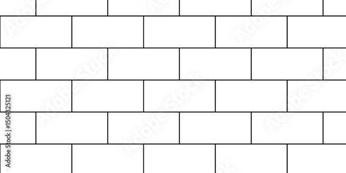 Pavement close up seamless mosaic stone concrete wall surface tiles. subway vector block rock white brick wall texture background.	