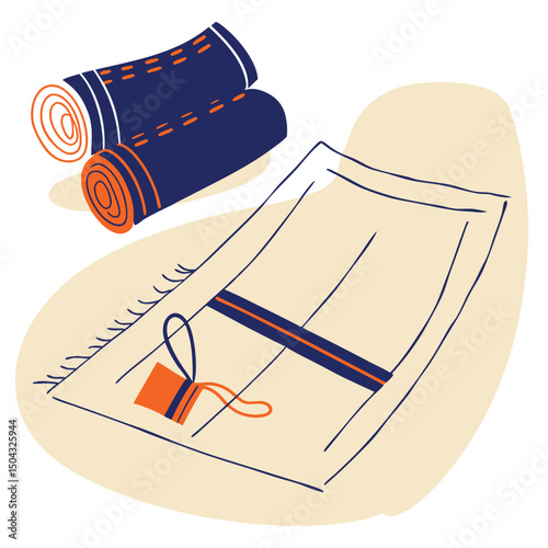 Indian Sari Vector Illustration – Traditional South Asian Clothing with Elegant Drapes and Ornamental Patterns for Fashion, Cultural, or Decorative Design
