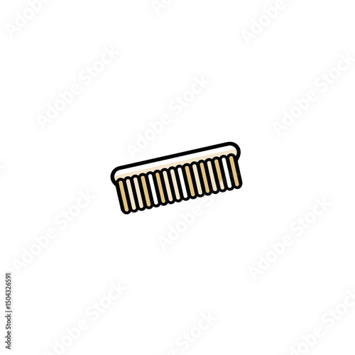 Stylized comb cleans effectively within minimalist layout vector design