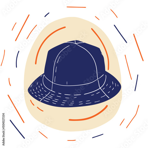 Bucket Hat Vector Illustration – Casual and Trendy Headwear Design for Fashion, Street Style, and Outdoor Accessories