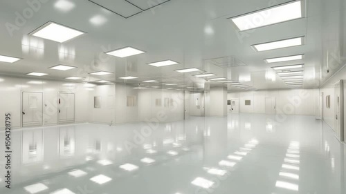 Empty, modern, cleanroom interior