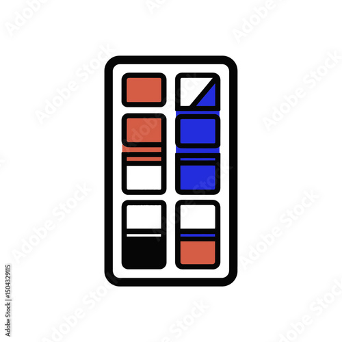 Palette displays colors in rectangular swatches neatly arranged