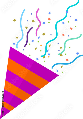 cute happy birthday icons, colorful new year celebration for business and design