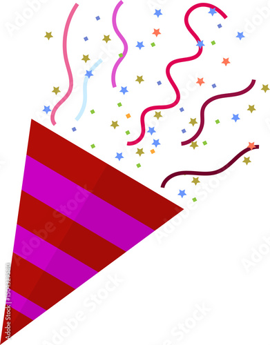 cute happy birthday icons, colorful new year celebration for business and design