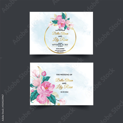 Luxury wedding invitation card background