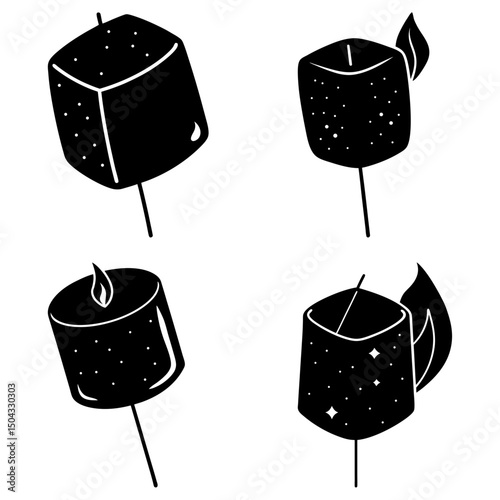 Marshmallow silhouette vector