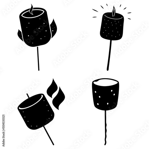 Marshmallow silhouette vector