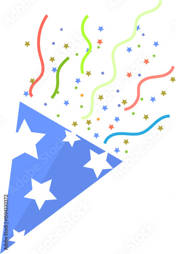 cute happy birthday icons, colorful new year celebration for business and design