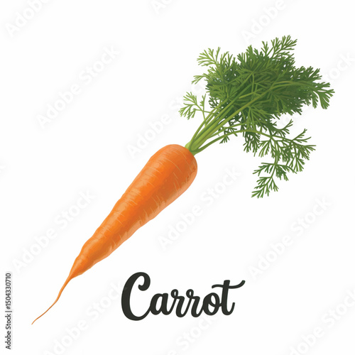 carrots isolated on white background.