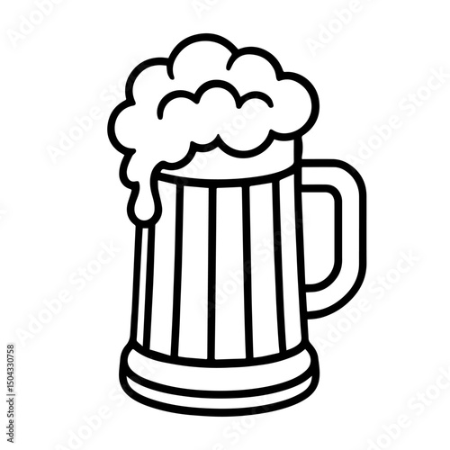 Beer festival. Hand holding a mug of beer with foam. Oktoberfest.