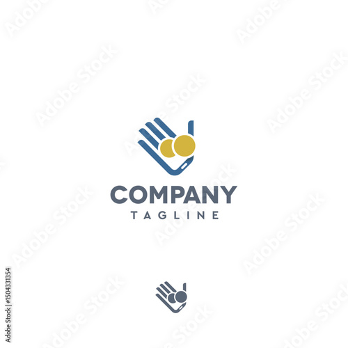 Payments online smartphone hand coins money transfer gratuity vector logo