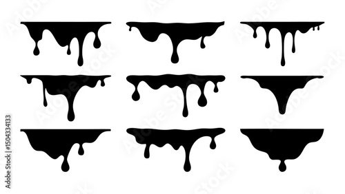Dripping liquids fun graphic collection
