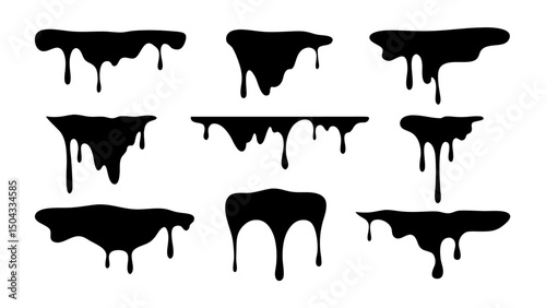 Dripping liquids fun graphic collection