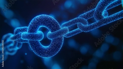 Animaton video 3D render of DNA with glowing blue fractal patterns and microscopic light motion