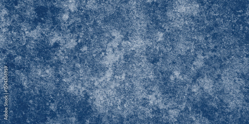 Digitally Created Grunge Pattern in Blue Tones with a White Textured Highlight

