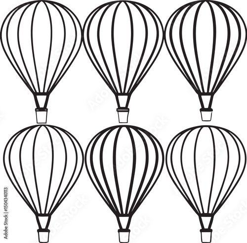 Colorful hot air balloons float freely across the sky, a fun adventure in air travel