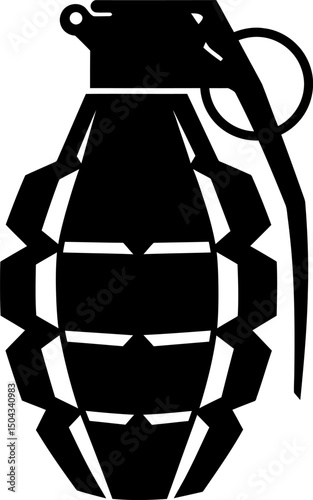 Hand Grenade Illustration Military Weapon, Explosive Device, Combat, Warfare, Threat