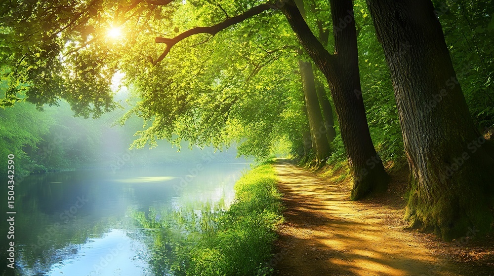 Obraz premium morning in the forest