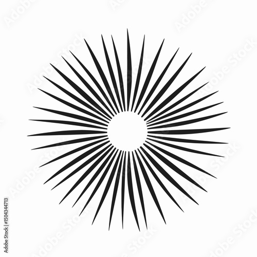 Sunburst rays light burst vector design element sun ray abstract graphic illustration sunshine starburst pattern silhouette