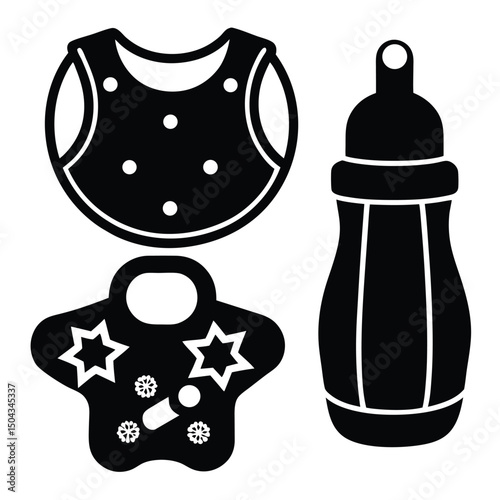 Essential Baby Feeding Set Bibs, Bottle, and Soother