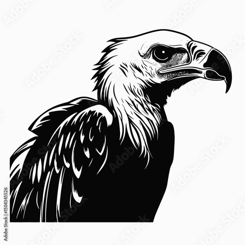 Eagle bald eagle bird of prey american eagle wildlife animal nature black and white illustration art silhouette
