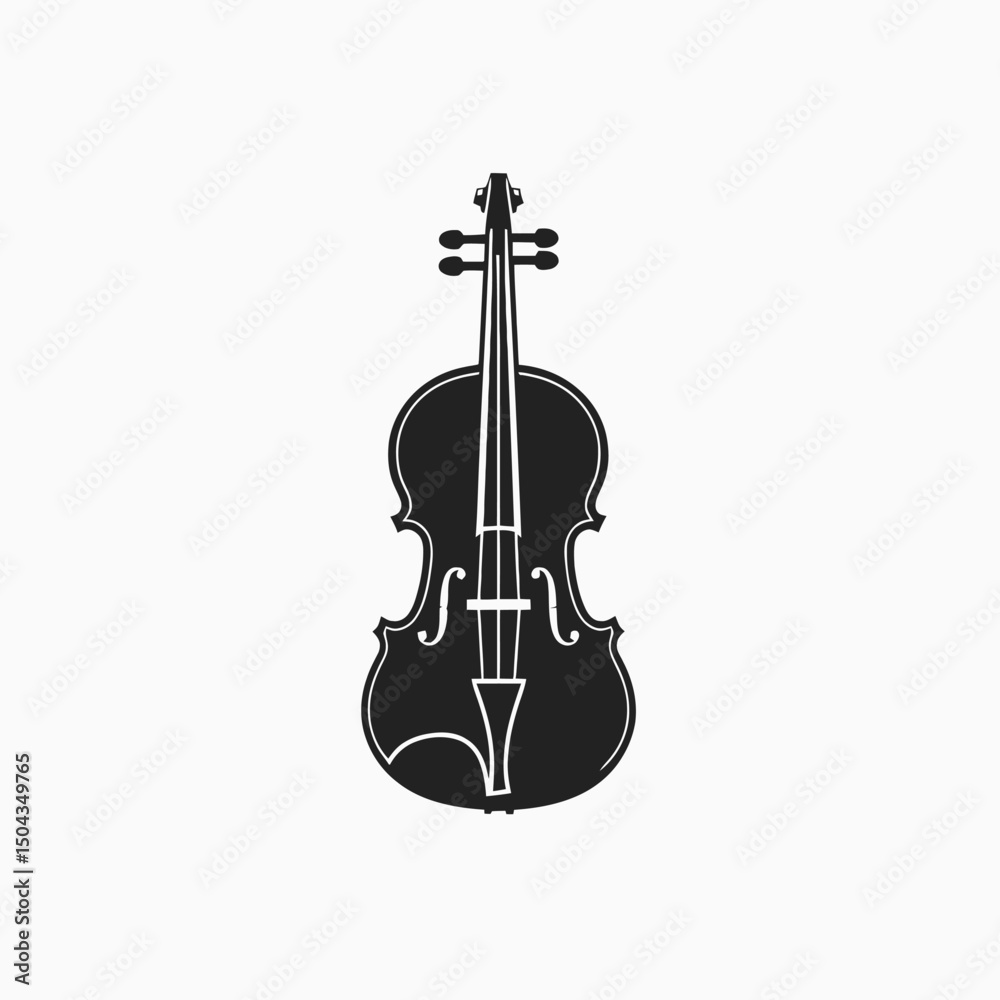 Fototapeta premium Violin stringed instrument orchestra classical music concert symphony acoustic fiddle musical black art