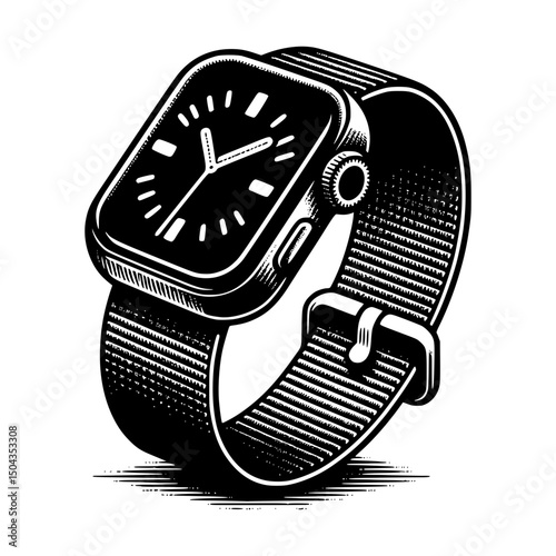vector illustration of a watch