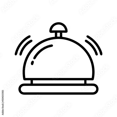 restaurant cloche icon on metal internet button
