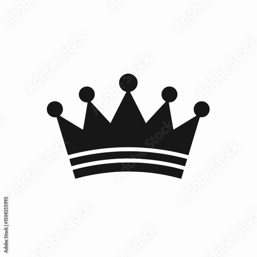 Crown king queen royal tiara princess monarchy symbol power luxury authority emperor kingdom vector design