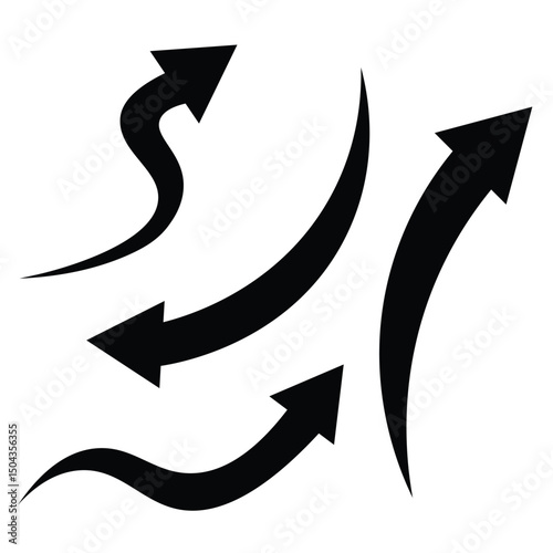 vector illustration of arrow black