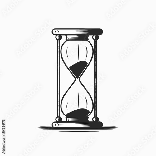 Hourglass sandglass time clock timer sand watch sand timer vintage retro antique old countdown deadline 