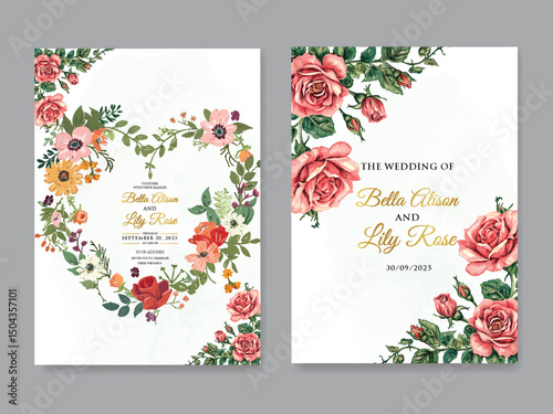 Luxury wedding invitation card background