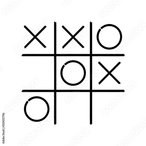 Tic tac toe game icon. Vector illustration