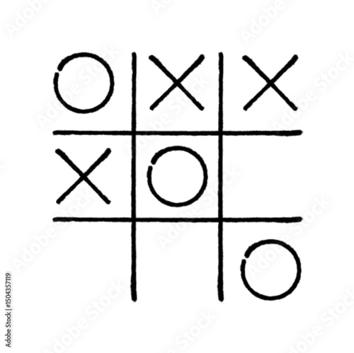 Tic tac toe game icon. Vector illustration