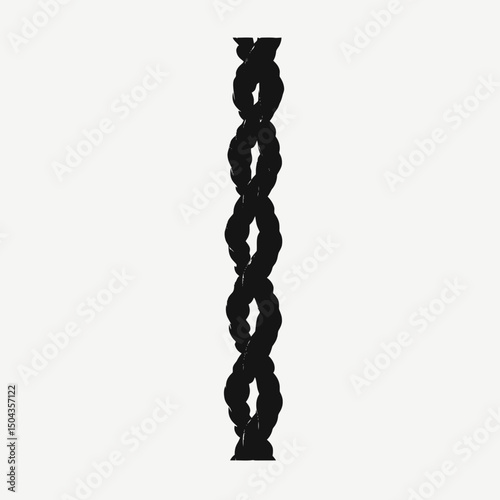 Black rope braided texture abstract background design element knot strong twisted pattern fiber strand