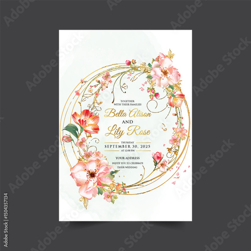 Luxury wedding invitation card background