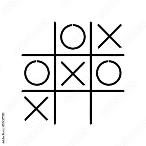 Tic tac toe game icon. Vector illustration